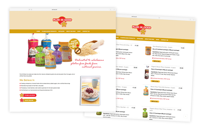 Van Rice Products—Website refresh and migration to WordPress